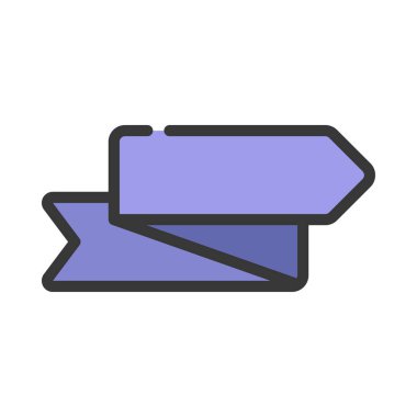 Ok Kurdelesi Web simgesi vektör illüstrasyonu