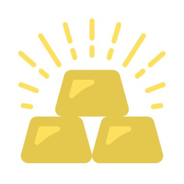 altın külçelerini kutsal kişilerin resmi, vektör çizim