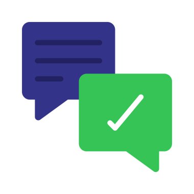 Konuşma simgesini basit vektör illüstrasyonunu tamamla 