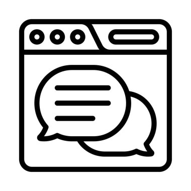 İletiler web simgesi vektör illüstrasyonu