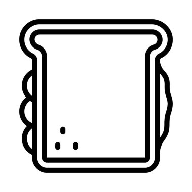 Sandviç simgesi, vektör illüstrasyonu