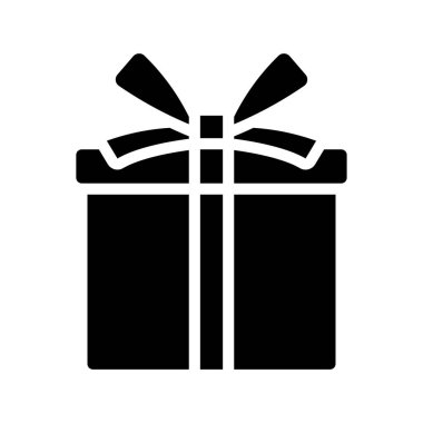 hediye kutusu simgesi, vektör illüstrasyonu