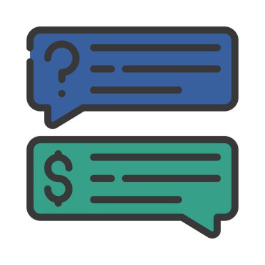 İletiler web simgesi vektör illüstrasyonu