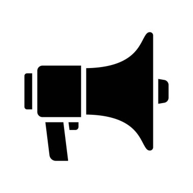 Pazarlama Bullhorn web simgesi, vektör illüstrasyonu                   
