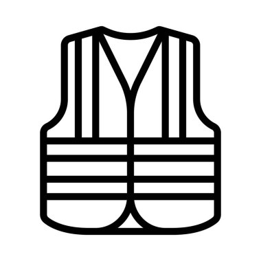 Güvenlik Yeleği Web simgesi vektör illüstrasyonu