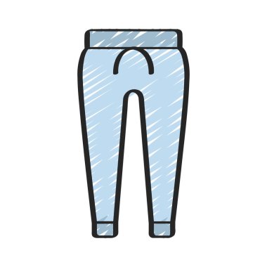 Jogging Bottoms düz simgesi, vektör illüstrasyonu 