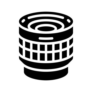 Ana Lens düz simgesi, vektör illüstrasyonu 