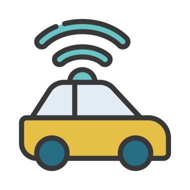 araba simgesi, vektör illüstrasyonu basit tasarım 