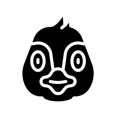 Beyaz arkaplandaki penguen, vektör 