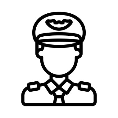 Pilot web simgesi vektör illüstrasyonu