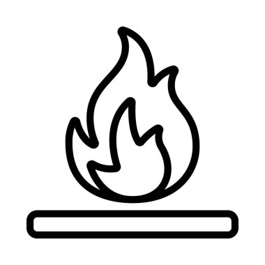 Ateş Ağı simgesi düz tasarım, vektör illüstrasyonu 