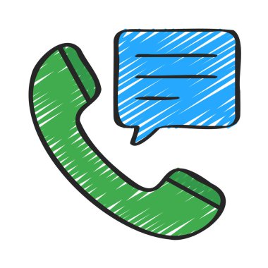 telefon çağrısı web simgesi vektör illüstrasyonu