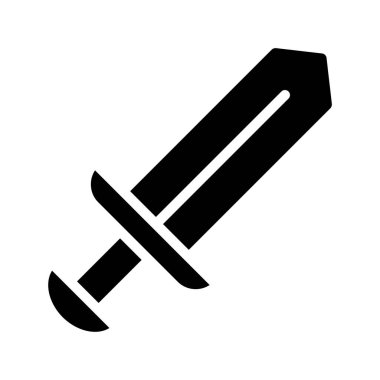 kılıç simgesi, vektör illüstrasyonu basit tasarım