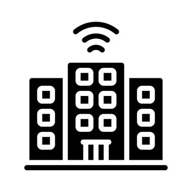 Akıllı Ofisler düz simgesi, vektör illüstrasyonu 