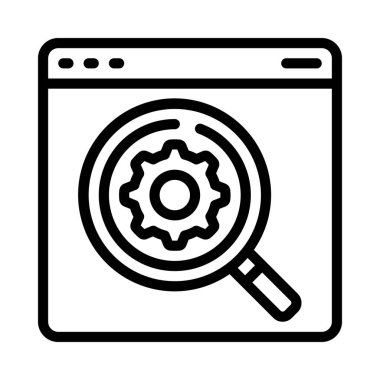 Arama motoru optimizasyon vektör çizimi. İKİ                             