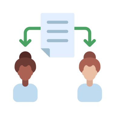 Görev Delegasyonu düz simgesi, vektör illüstrasyonu 