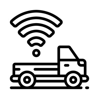 Akıllı Kamyon simgesi, vektör illüstrasyonu 