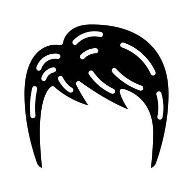 Dağınık Saç Tarzı Web ikonu vektör çizimi