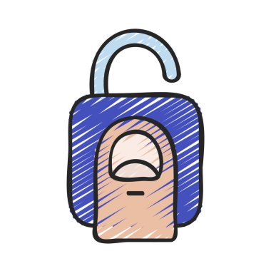 lock icon, vector illustration simple design