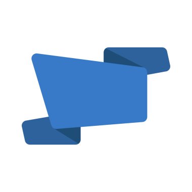 Sharp Modern Ribbon web simgesi vektör illüstrasyonu