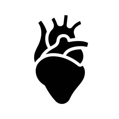 İnsan kalbi organı izole edilmiş vektör tasarımı