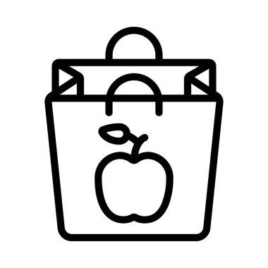 Apple Alışveriş Torbası Web simgesi vektör çizimi
