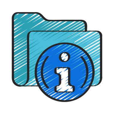 Bilgi Dizini simgesi, vektör illüstrasyonu 