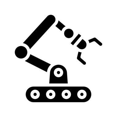 Robot Kol ağ ikonu vektör illüstrasyonu taşınıyor