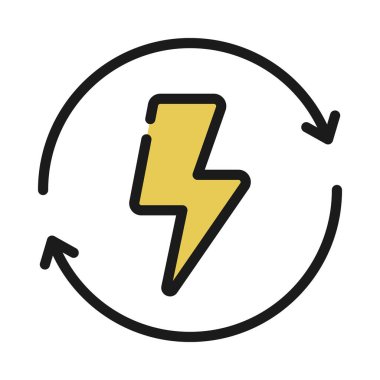 Geri dönüşümlü Enerji Ağı vektör çizimi