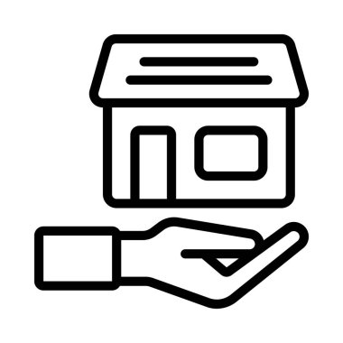 İpotek düz vektör simgesini ver