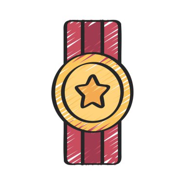 Grup Ödülü vektör düz renk simgesi 