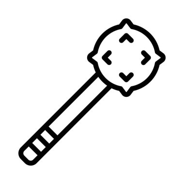 Spike Ball Silah Ağı ikon vektör illüstrasyonu