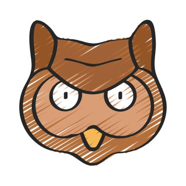 Baykuş simgesi vektör illüstrasyon tasarımı