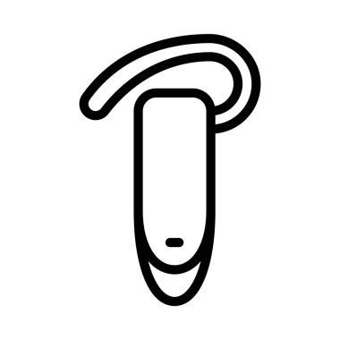 Bluetooth Kulaklık Simgesi Basit Vektör İllüstrasyonu