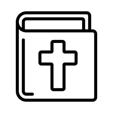 İncil kitabı ikonu vektör illüstrasyonu 