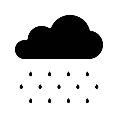 Yağmur Bulutu simgesi vektör illüstrasyonu