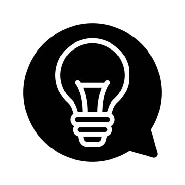 Fikir İleti simgesi, vektör illüstrasyonu  