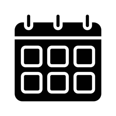 Takvim vektör simgesi, illüstrasyon  