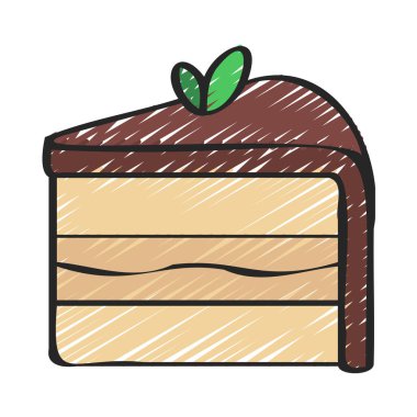 Fırın, pasta simgesi vektör illüstrasyonu 