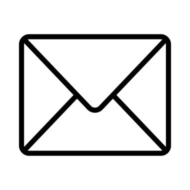 Beyaz arkaplanda zarf simgesi, vektör illüstrasyonu 