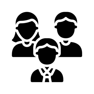 takım ve takım çalışması konsept simgesi, vektör illüstrasyonu basit tasarım