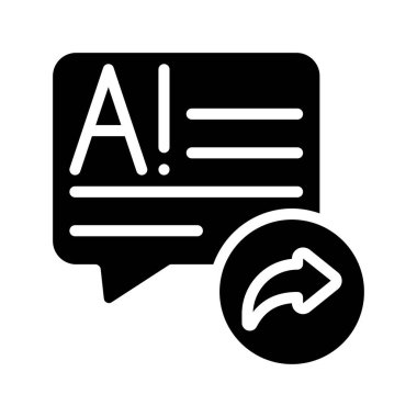 Yanıt İleti simgesi, vektör illüstrasyonu gönder  