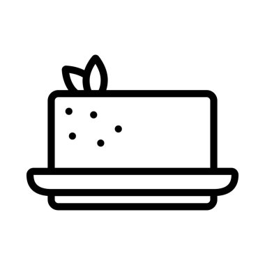 Tofu Tabağı yassı simgesi, vektör illüstrasyonu 