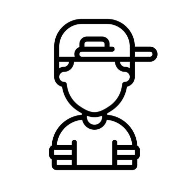  Summer Boy Web simgesi vektör illüstrasyonu