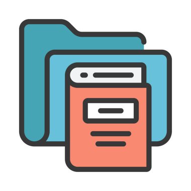 Kitap Ayarları simgesi, vektör illüstrasyonu 