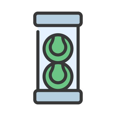 Tenis topları düz kutsal kişilerin resmi, vektör çizim 