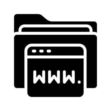 Web Sitesi Dizin simgesi, vektör illüstrasyonu 