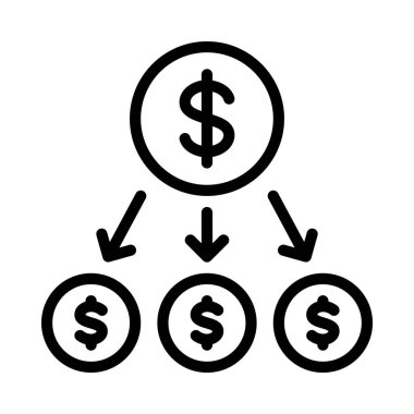 Paylaşım Ödemeleri simgesi, vektör illüstrasyonu basit tasarım