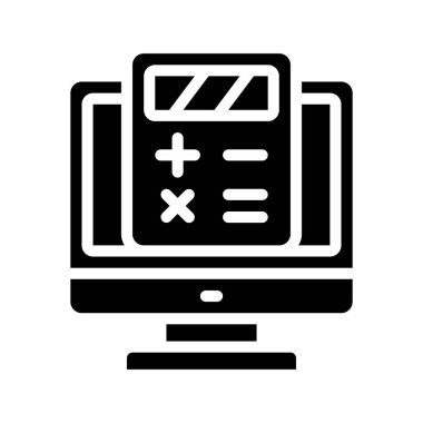 Hesaplayıcı Uygulama simgesi vektör çizimi