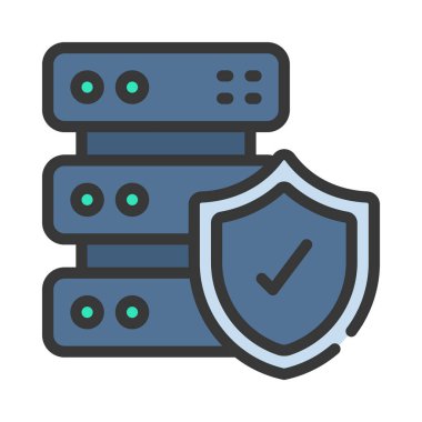 Sunucu Koruma Ağı vektör illüstrasyonuName